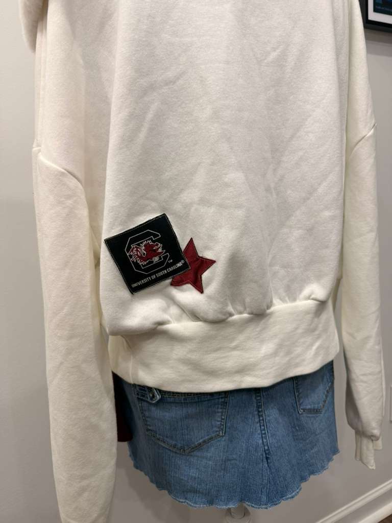 White USC zip Hoodie