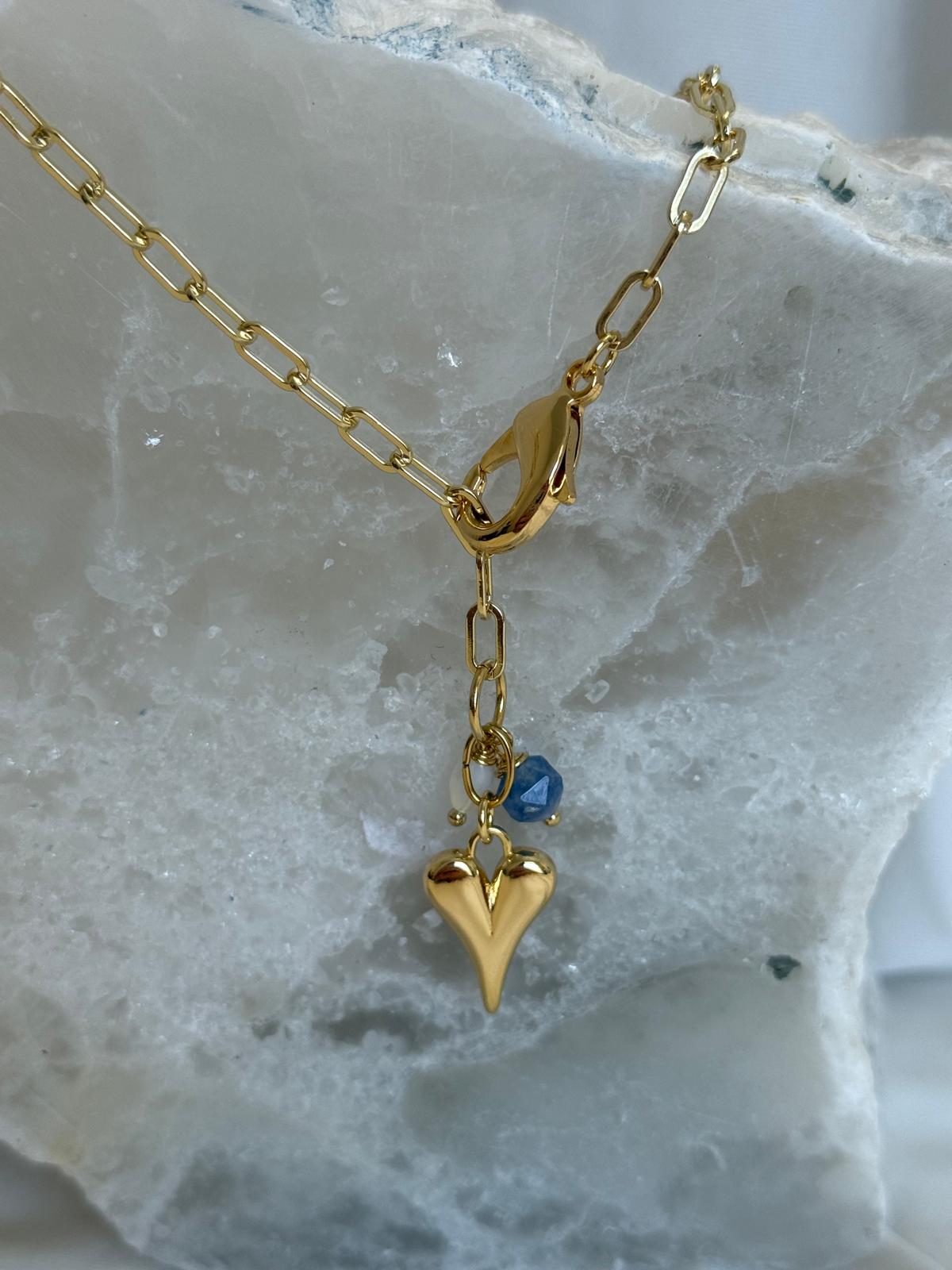 Blue Stone Heart necklace