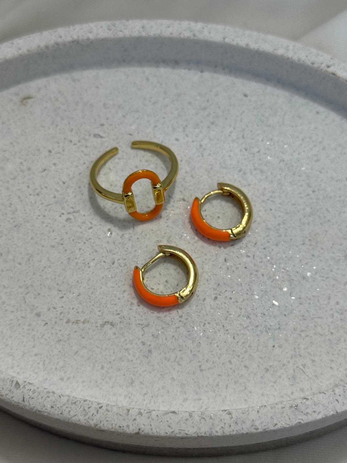Orange neon set