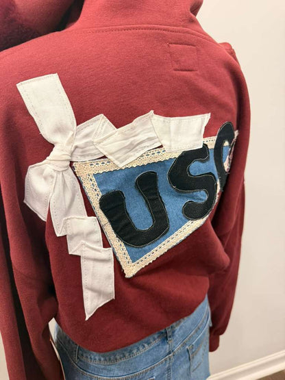 Garnet USC zip Hoodie