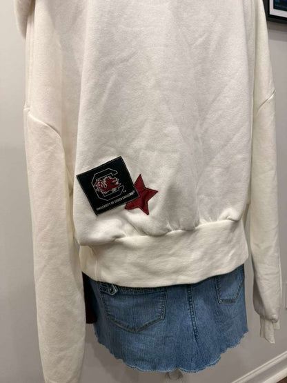 White USC zip Hoodie