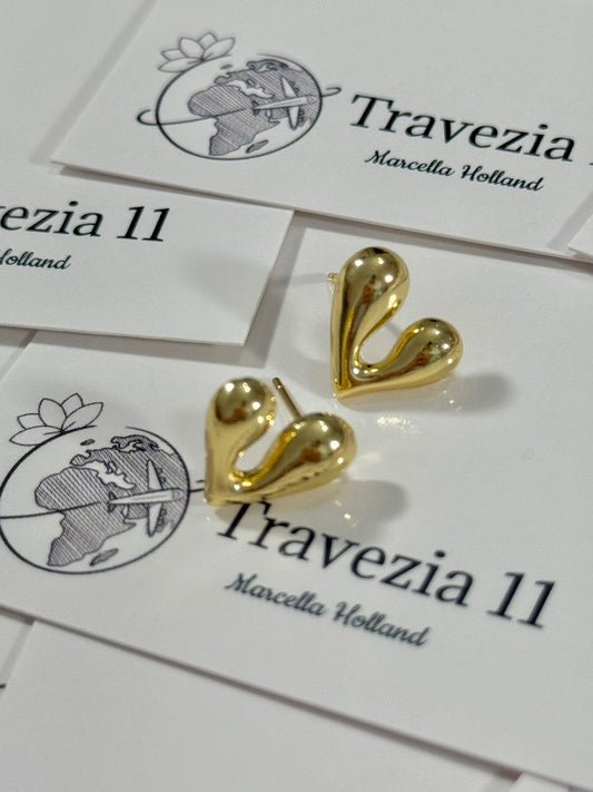 Melted Heart Studs
