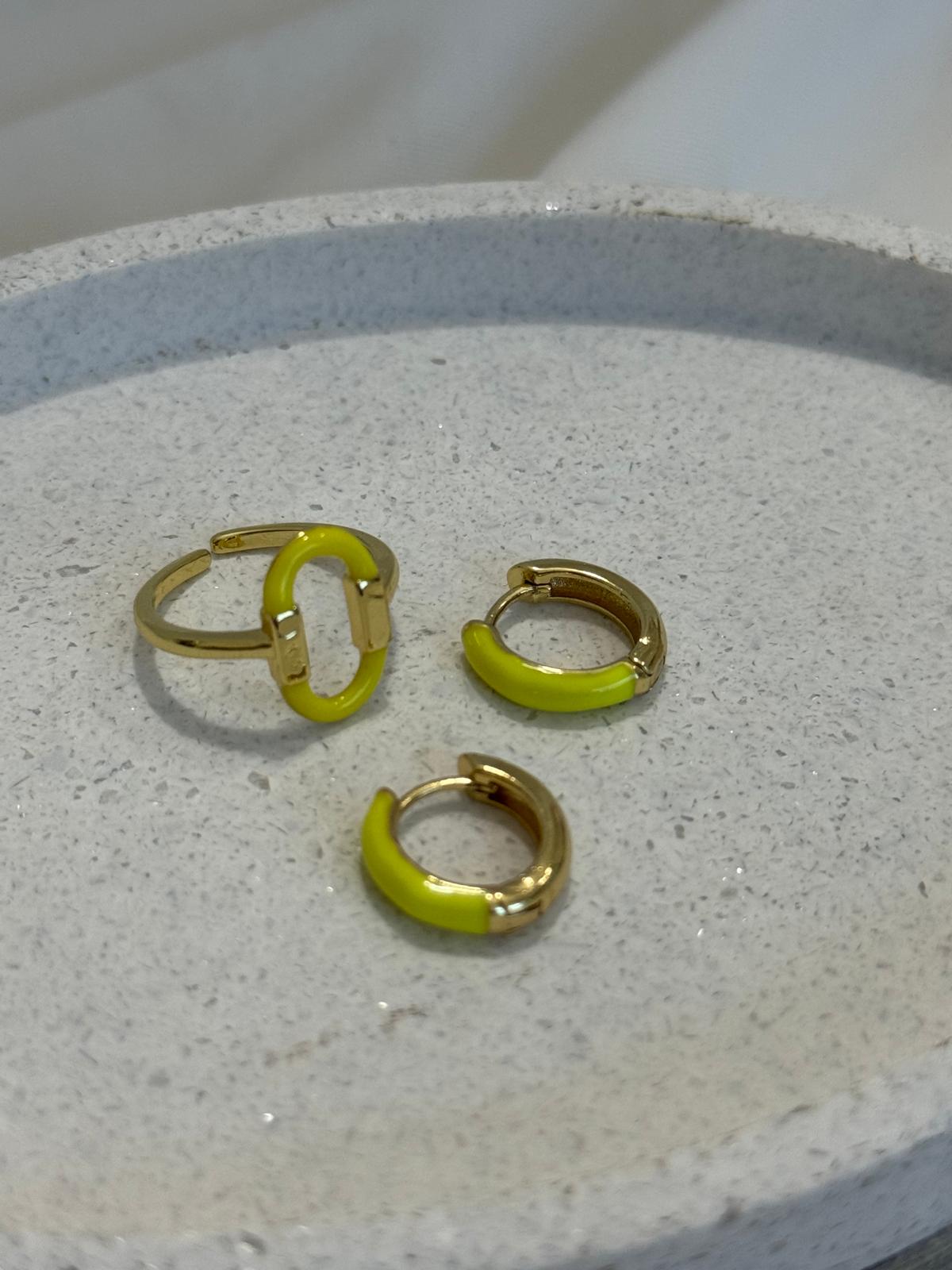 Yellow neon set