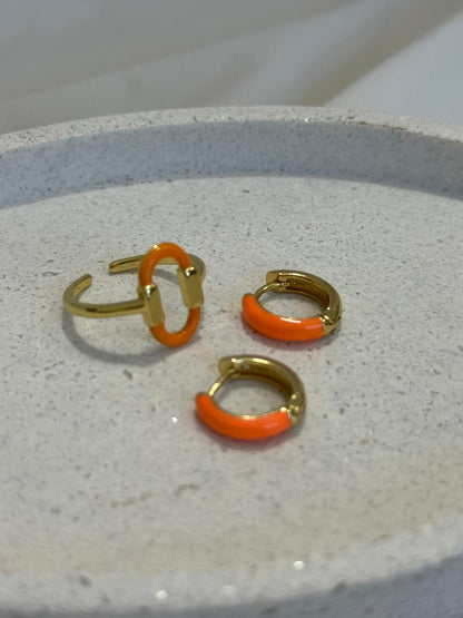 Orange neon set