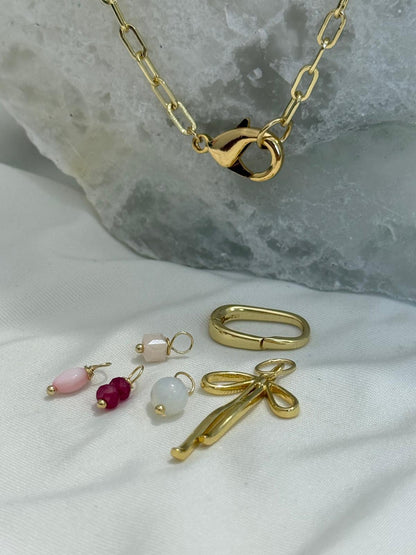 Coquette pink necklace